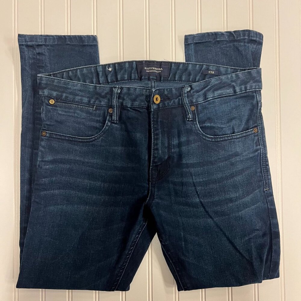 Scotch & Soda Women's TYE Jeans Comes Next Straight Jeans Denim Blue Size 32/32
